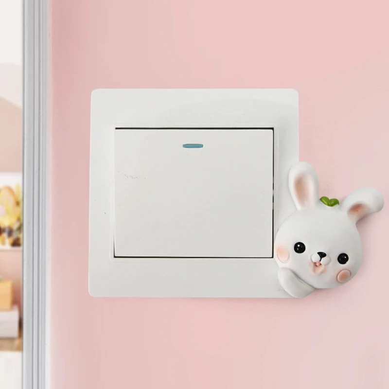 3D световые наклейки на выключатель из смолы стену с милыми мультяшными животными