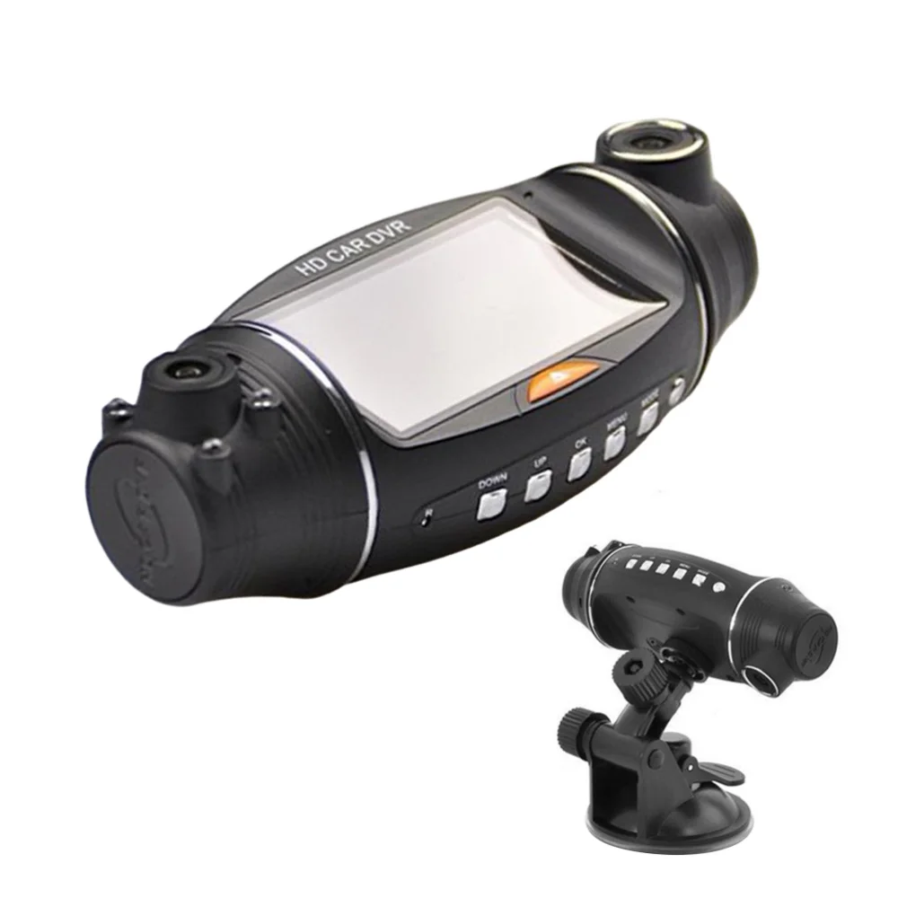 

Car DVR Dual Camera Lens DVR Wide-angle Night Vision Gravity Sensor Vehicle Recorder with GPS