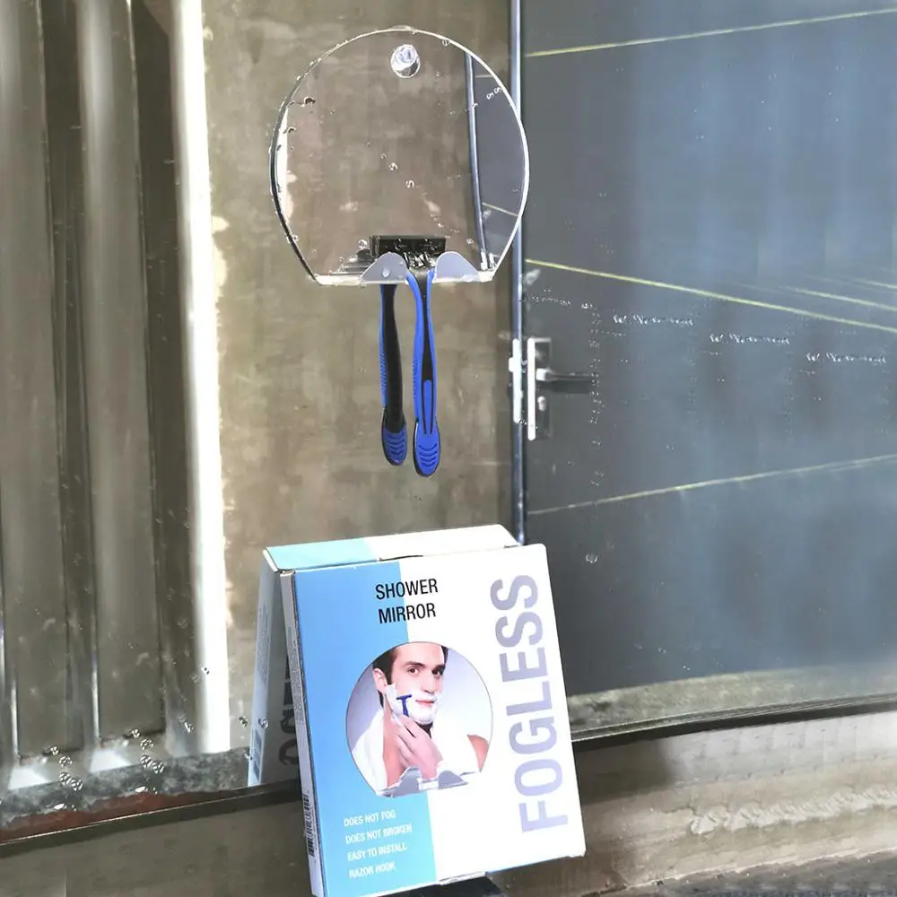 Зеркало портативное акриловое анти противотуманное зеркало для душа ванная