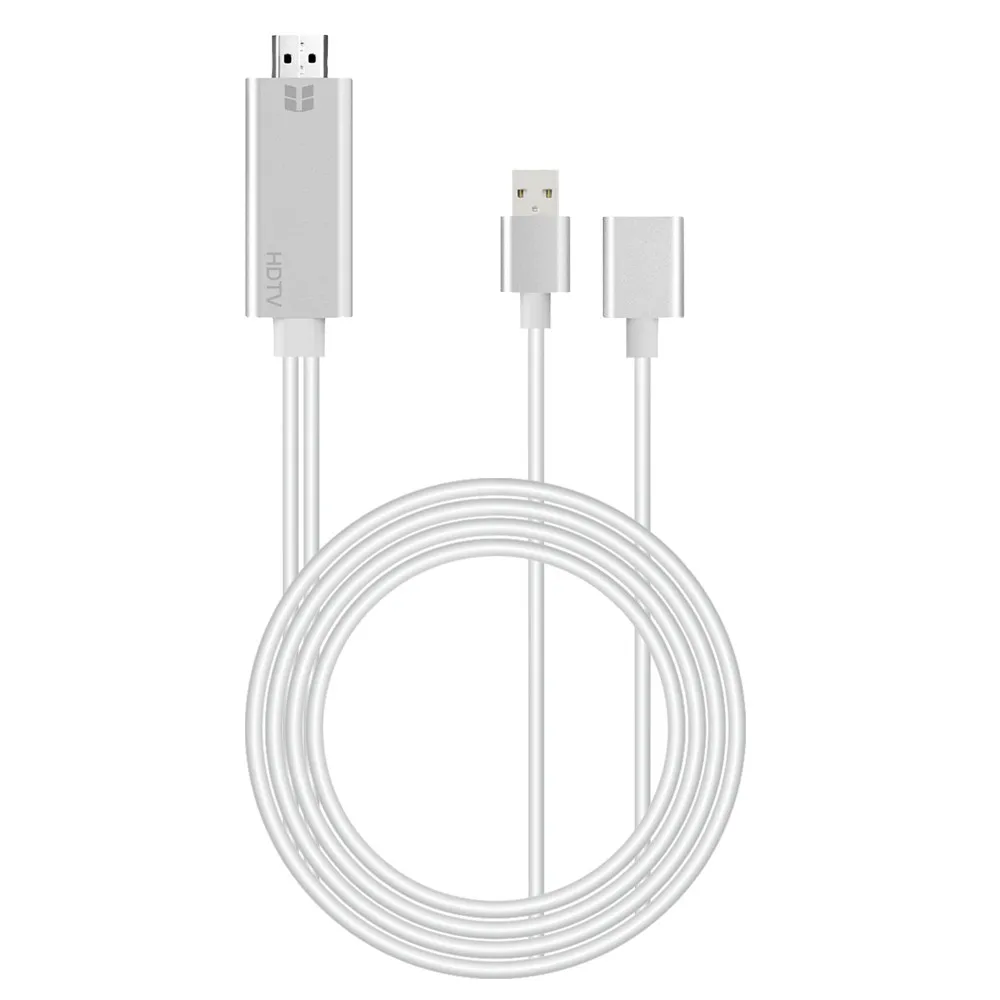 Мини-кабель usb 2 в 1 USB 3,0-HDMI 4K HD 1080P цифровой HD tv AV tv Кабель-адаптер Шнур для iPhone XS/XS MAX/XR