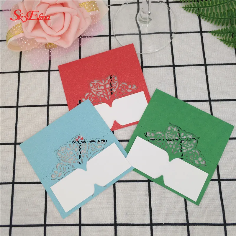 10/50/100 шт. визитки сиденья лазерная вырезка место аксессуары для вечевечерние