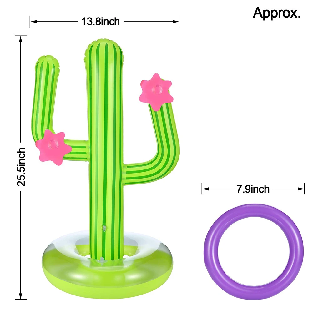 

Cactus Swimming Pool Ring Games Water Toy Inflatable Throwing Sports Educational Toys Swimming Pool Beach Family Outdoor Game