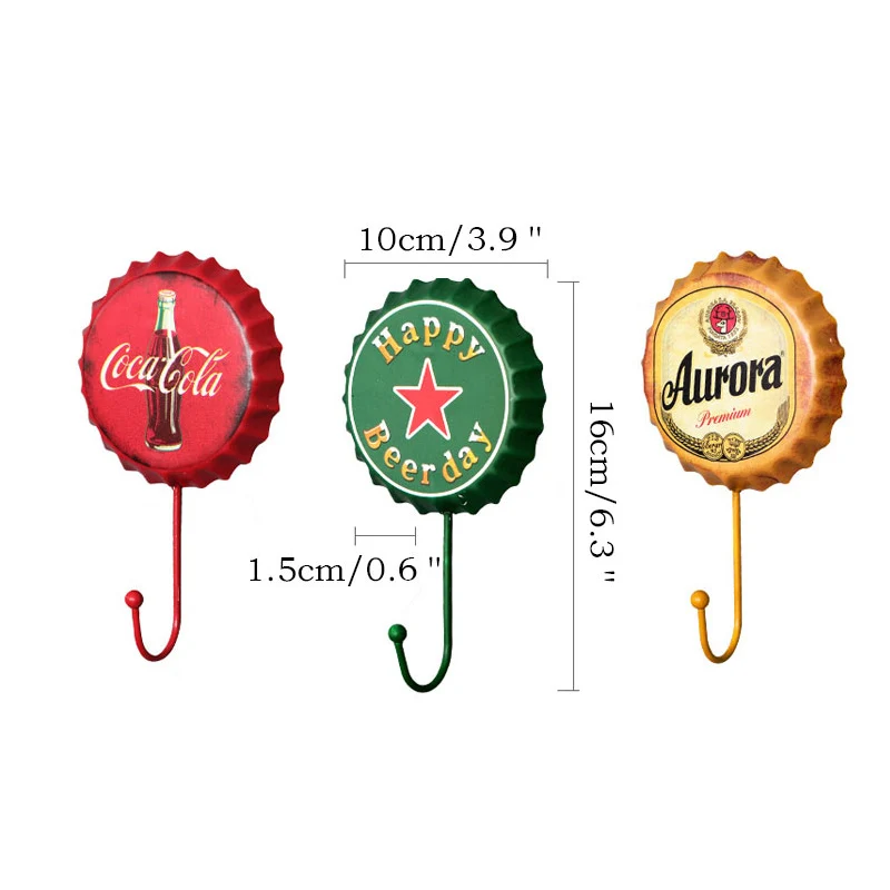 Настенный декор крючок для крышки пива держатель ключей Декор дома ресторана