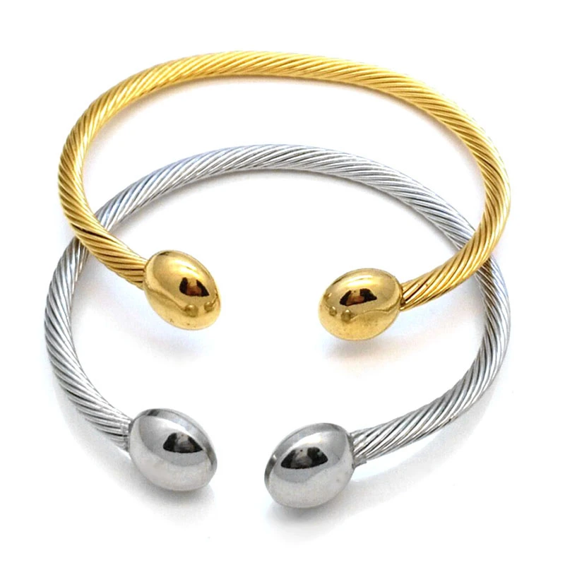 

Groove Open Magnetic Healing Bracelet for Women Bangle Cuff Textured Magnetic Healing Tennis Twisted Rope Bangle Jewelry