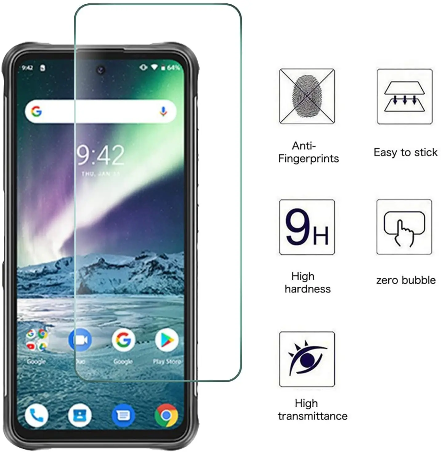 

Закаленное стекло для Umidigi Bison, защитное стекло, полная защита для Umidigi Bison GT, закаленная пленка