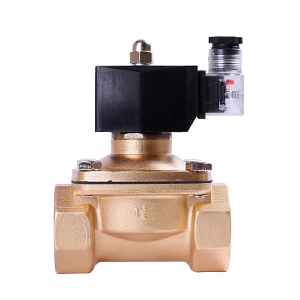 Нормально закрытый Латунный Водяной Клапан 1/4 дюйма 1/2 3/4 1 дюйм 2 Соленоидный