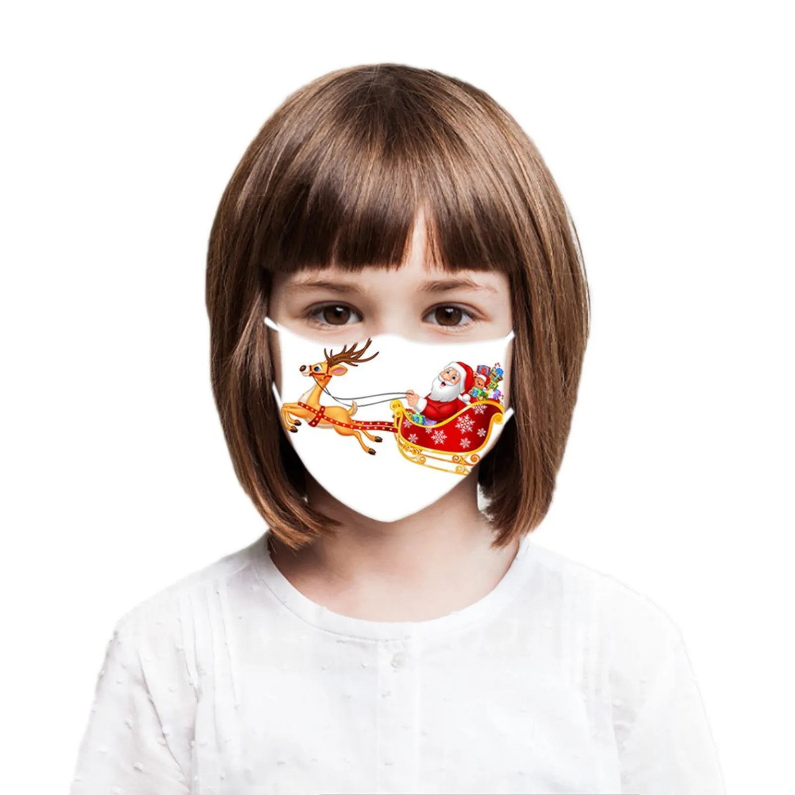 

Children's Christmas mask reusable washable face protection outdoor essential facial Towel Wash neutral exhaust mask