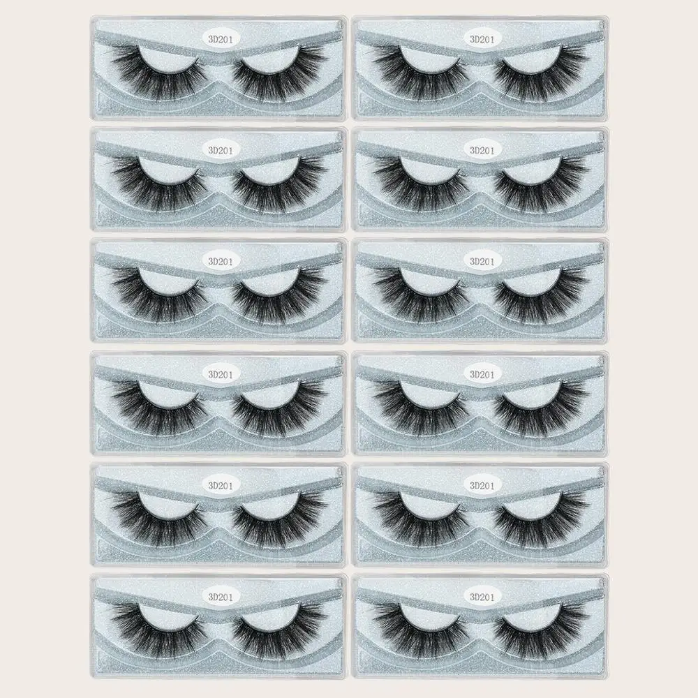 

3D Handmade Mink Lashes 12 Pairs 4 Styles Mixed False Eyelashes Natural Lashes and Long Lash Makeup Eyelash