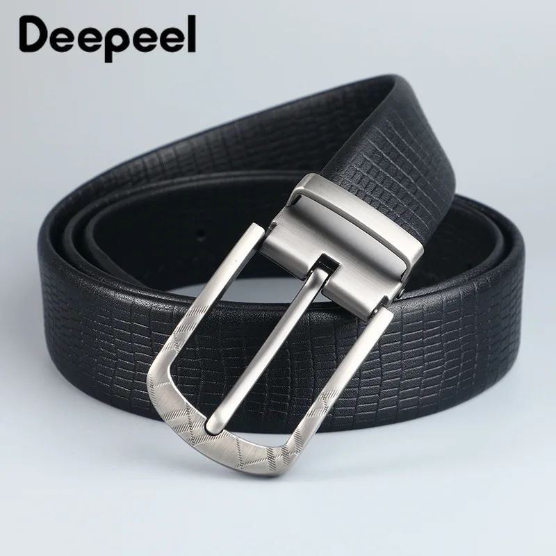 Deepeel 1 шт. 3 5 см * 115 125 роскошный первый Слои из яловой кожи мужской ремень пряжкой