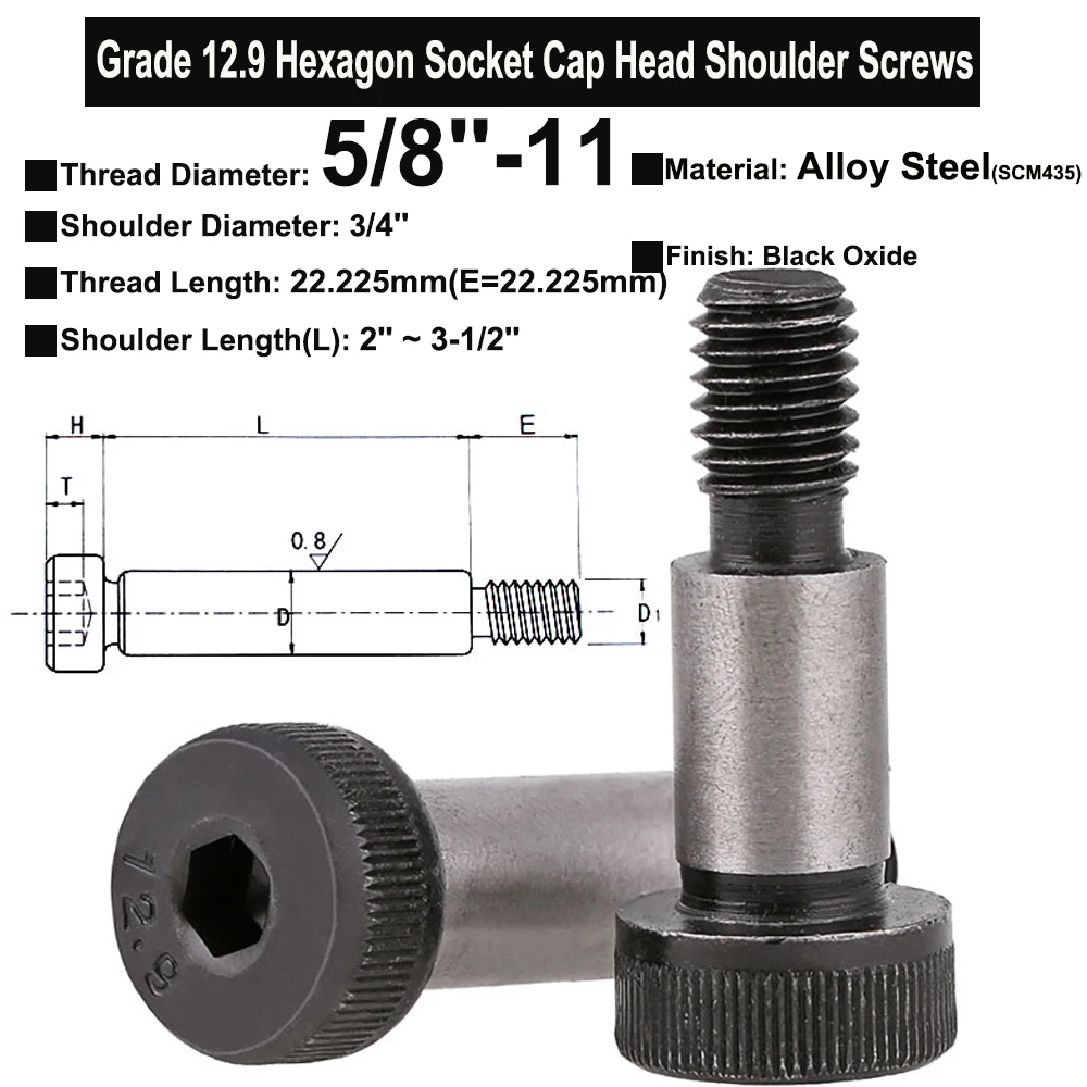 

1 шт. 1/4 ''-11 UNC BSW резьба класс 5/8 легированная сталь Шестигранная головка Сырная головка винты с плечевым роликовым подшипником болты