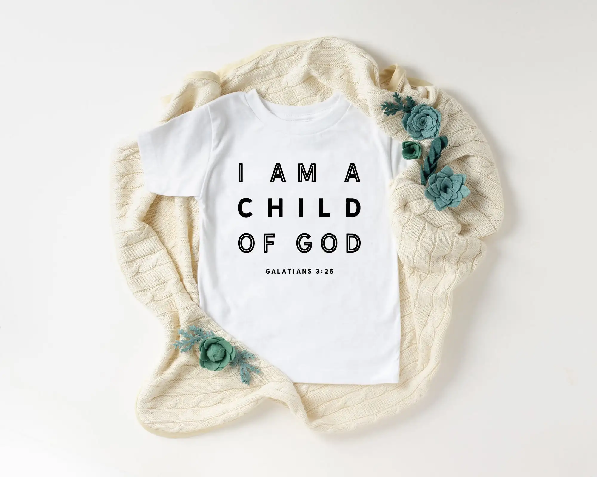 Футболка I Am A Child of God для детей и религиозная рубашка малышей христианская