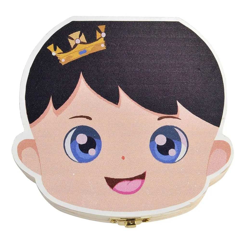 Деревянные детские зуб Коробка для хранения английский зубы пуповины лануго