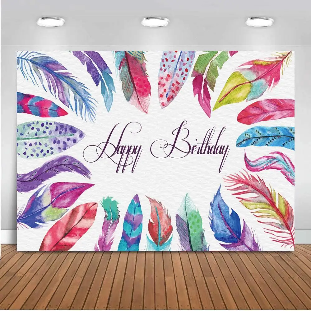

Text Customize Painting Leaf White Board Photography Backdrop Newborn Baby Shower Happy Birthday Photo Background