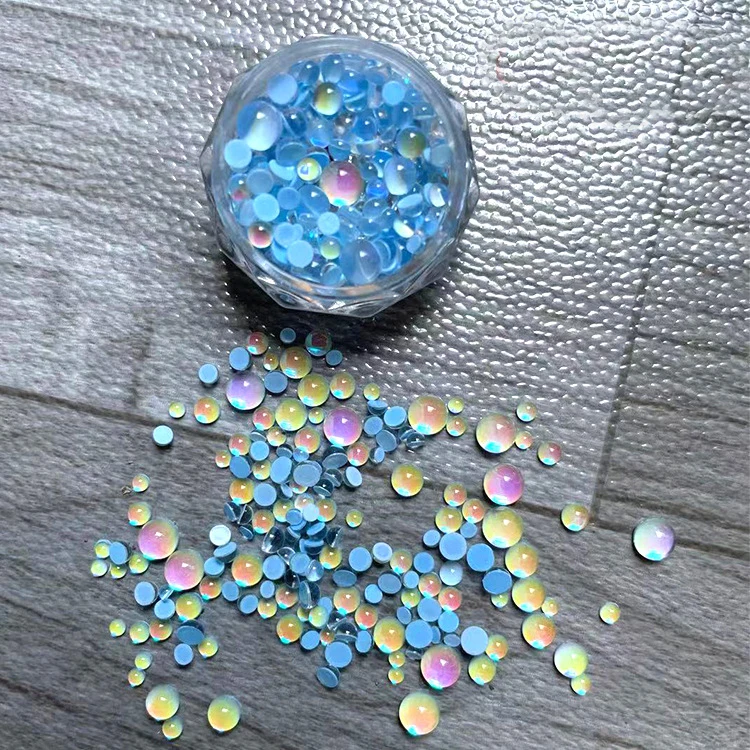 1 коробка дизайна ногтей Русалка искусственная жемчужина Стразы с плоским дном