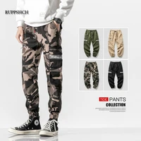 2021 new overalls mens military uniform cotton elastic mens trousers streetwear multi pocket camouflage pants plus size