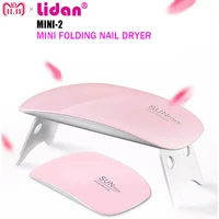 sun mini 6w folding 2 gear timing lamp mouse design nails art tools light compact for manicure equipment