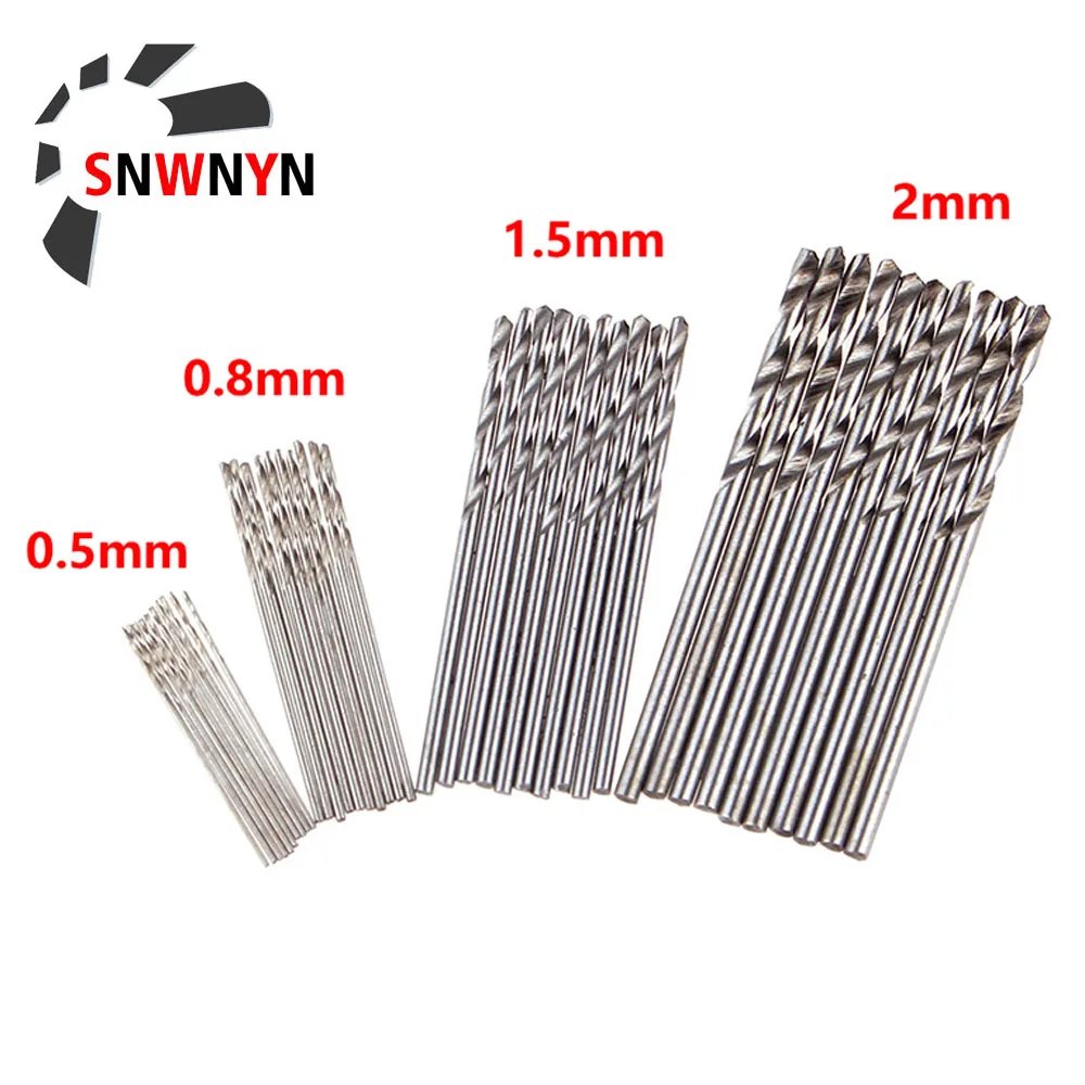 10Pcs/Set 0.5mm 0.8mm 1.5mm 2.0mm HSS High Speed Steel Mini Drill Twist Drill Bits Set For Woodworking Plastic And Aluminum