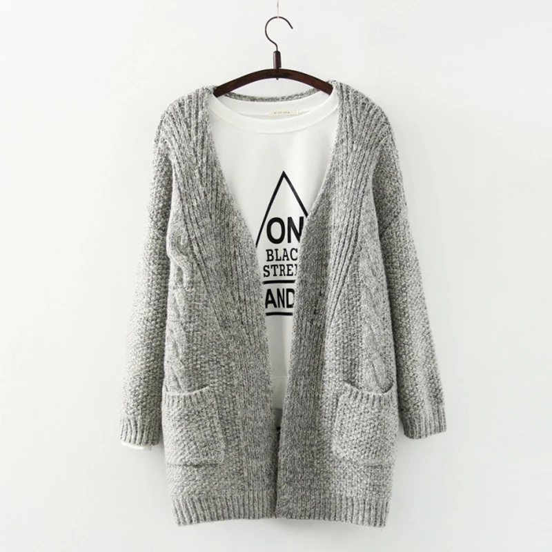 Women Winter Sweater 2019 Knitted Long Cardigan With Sleeve Female Open Front Autumn Jumper Jacket |