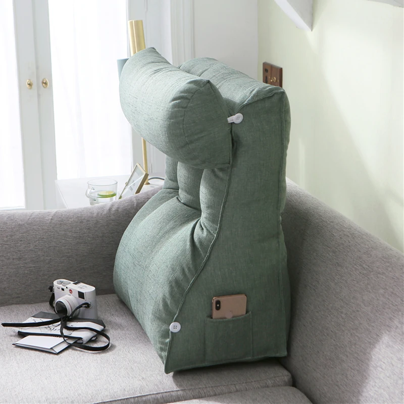 

Large Pillow Cushion Triangle Sofa Waist Cushions Home Decor Backrest Pillow For Bed Coccyx Seat Bread Divano FK080 Cuscini Gift