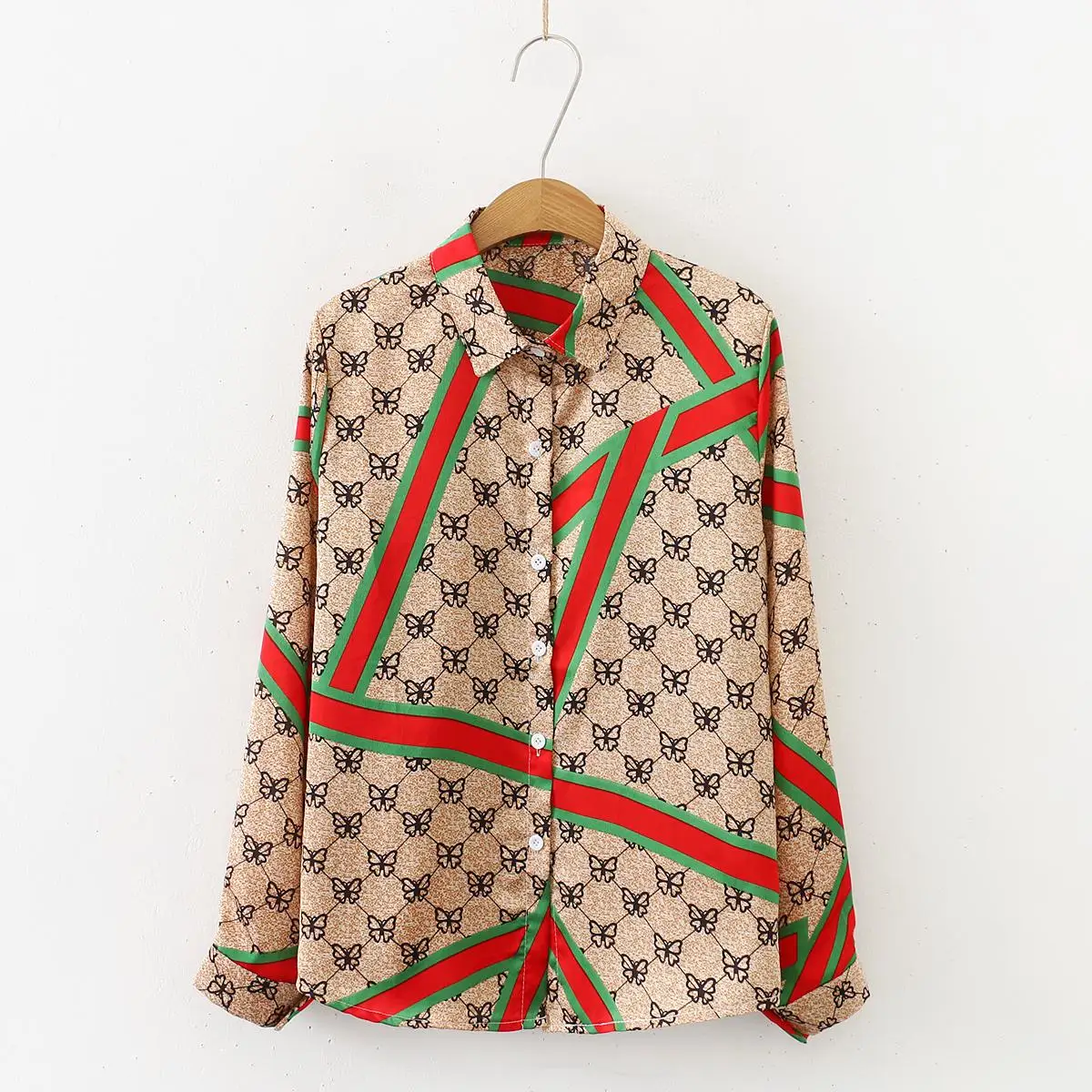 Весна Осень 2020 женские блузки в английском стиле топы с длинным рукавом рубашки