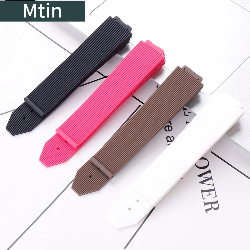 Rubber strap ladies watch accessories For Hublot watch strap outdoor sports wristband bracelet men's 15mmx21mm buckle tool
