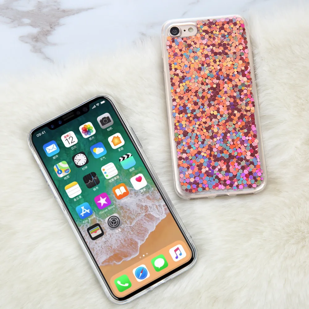 L-FADNUT эффектный Блестящий блестящий чехол для iPhone Xr X Xs 11 Pro Max 7 8 6S 6 Plus 5 5S SE милый