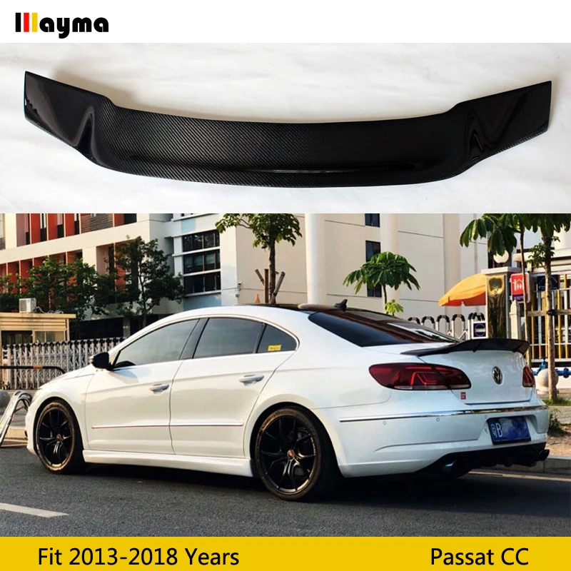 Стильный спойлер R для заднего багажника из углеродного волокна губа VW Passat CC 2013-2018
