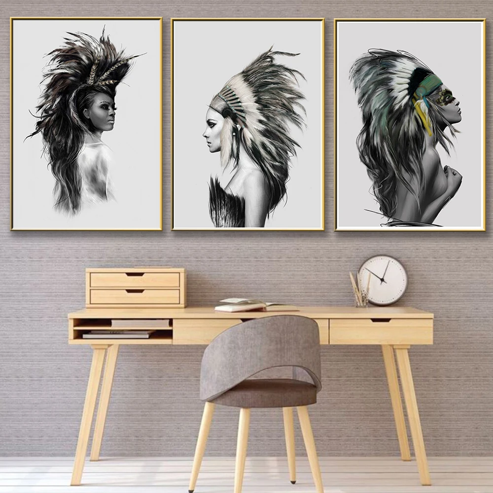 Модные парусиновые художественные принты и постеры для исконного народа