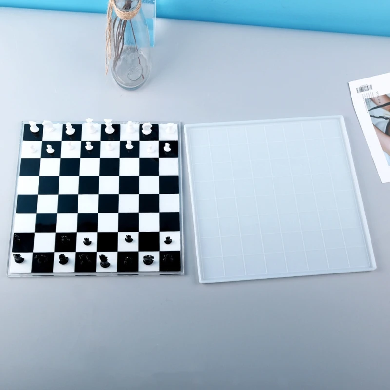 

Шахматная шахматная доска Crystal эпоксидная смола, форма, инструмент для изготовления полимерной глины