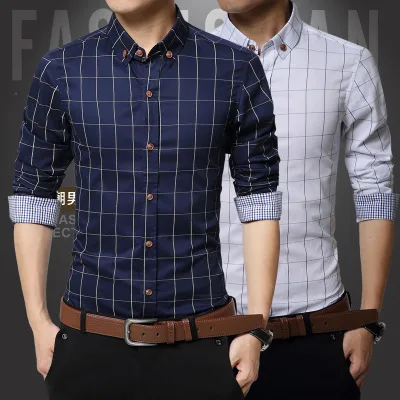 

Ecowalson 2021 New Fashion 100% Cotton Mandarin Collar Business Men Shirts