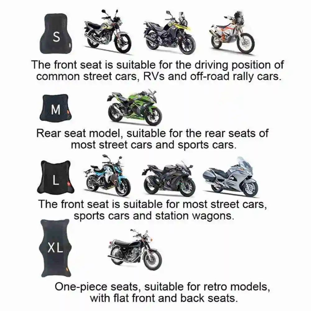 

Motorcycle Seat Cover Cushion Air Pad Breathable Non-slip Cover Motorcycle Scooter Seat Cushion Case Protector Heat Dissipation