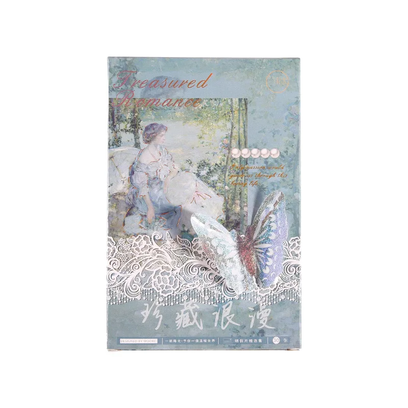 30 шт./компл. обработанная романтическая серия открыток винтажная Картина Ван