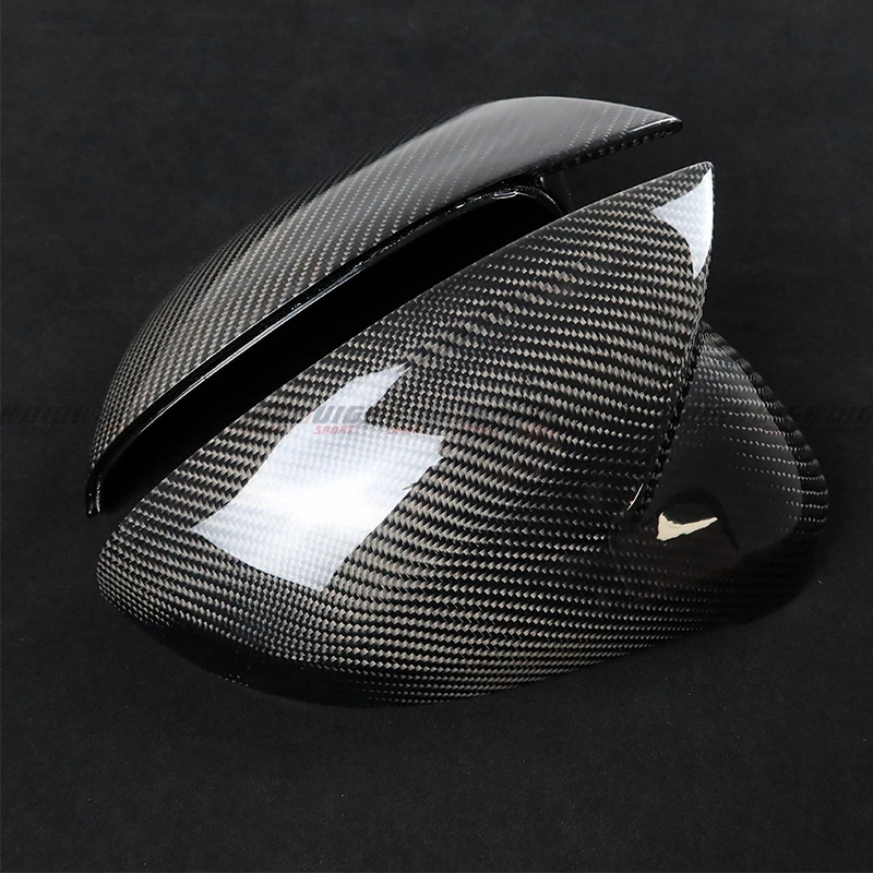 

Real Carbon Fiber Replacement Car Ox Horn Side Rear View Mirror Cap Shell Cover Trim For AUDI A4 S4 ABT RS4 B9 A5 S5 RS5 B9