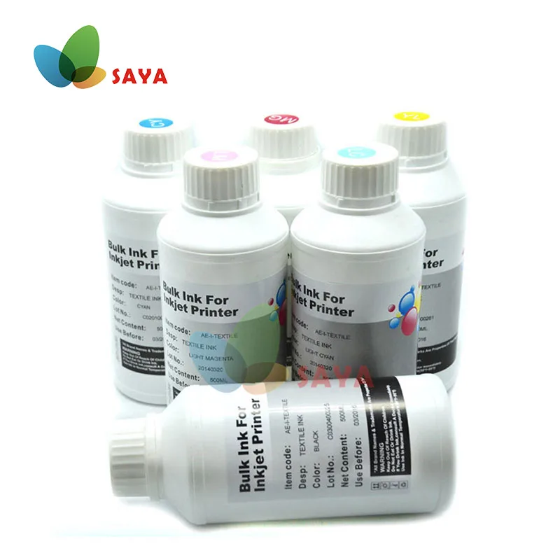 

Saya DTG Textile Ink for Epson Stylus photo R230 Printer Textile Pigment Based Ink For Epson Printer Head Textile T-ShirtCotton