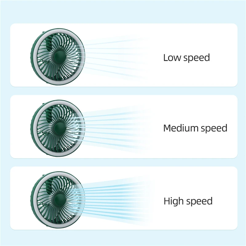 

JVJH Desktop Fan Mini Portable Handheld Fan Rechargeable LED Night Fan Foldable Suspensible Wall-Mounting Fan Outdoor Home
