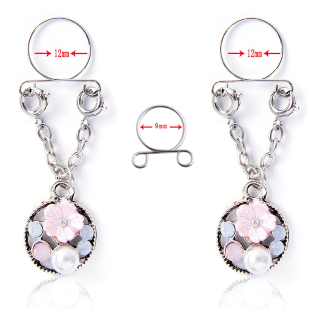 2 шт. цветок подвеска сосок кольцо Nipplerings пары соска клип | Украшения и аксессуары