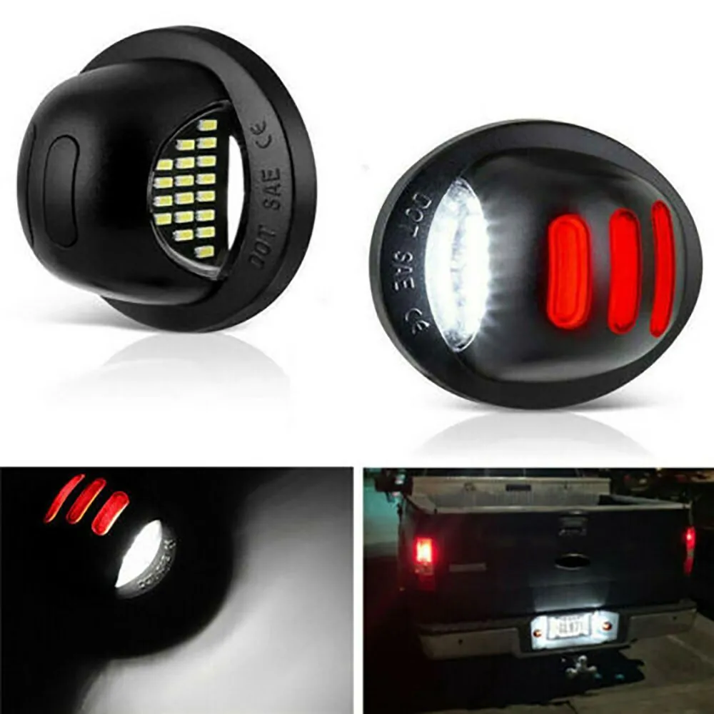 

A Pair LED Plate Light Lamp Assembly For Ford F150 F250 F350 Replacement Car License Plate Lights