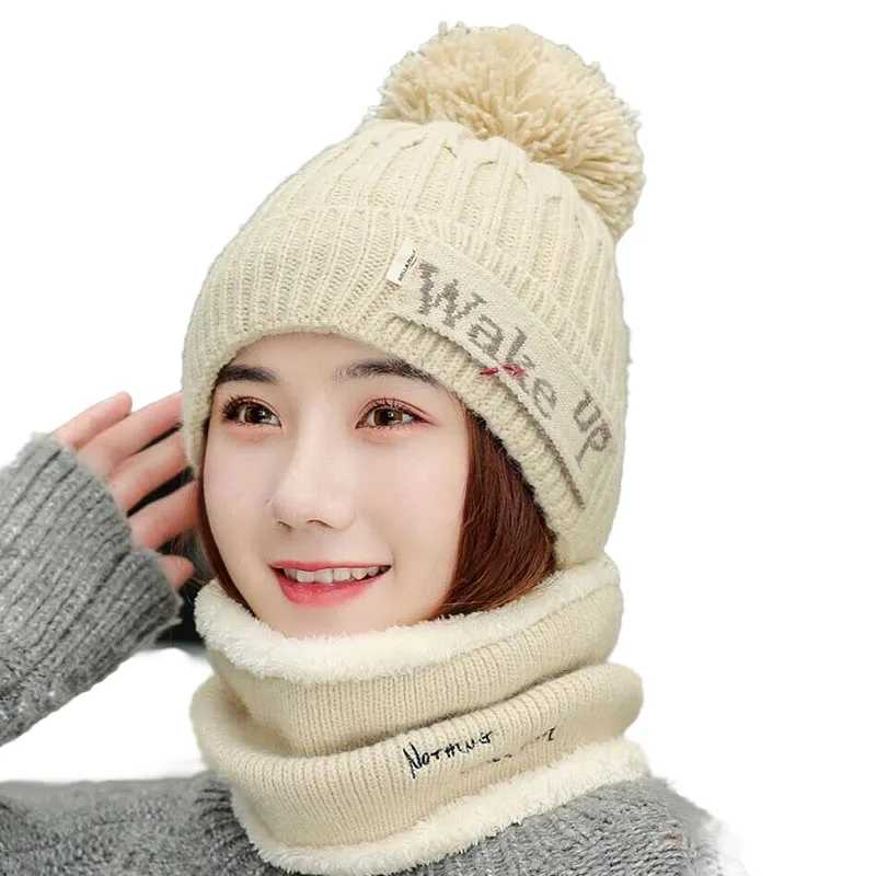 Брендовые зимние вязаные шапки Женская Толстая теплая шапка куполообразная