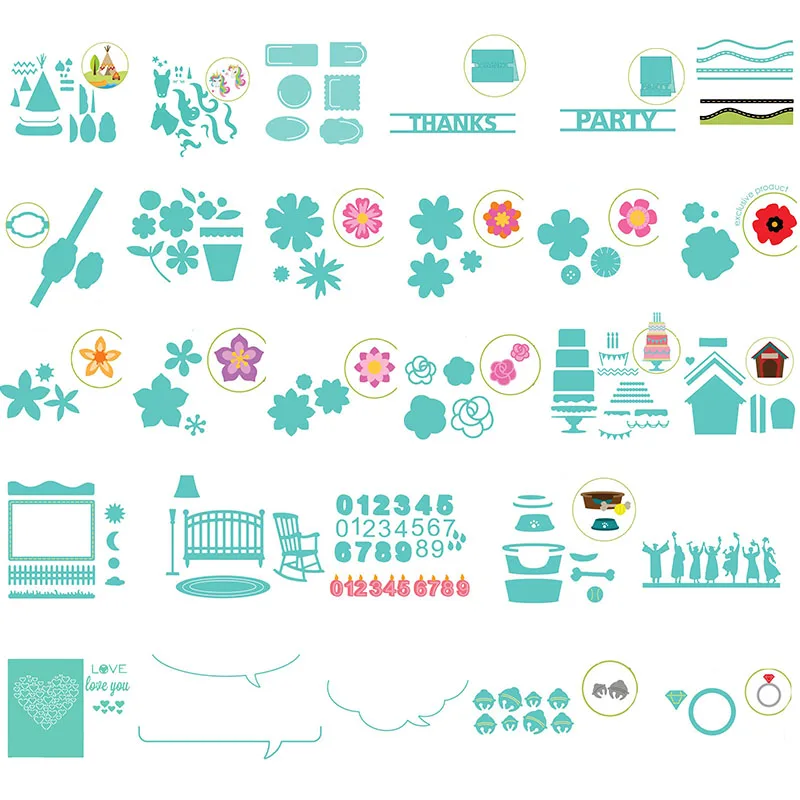 

Birthday Cake Flowers Leaves Metal Cutting Dies For Scrapbooking Craft Die Cut Card Making Embossing Stencil 2020 New