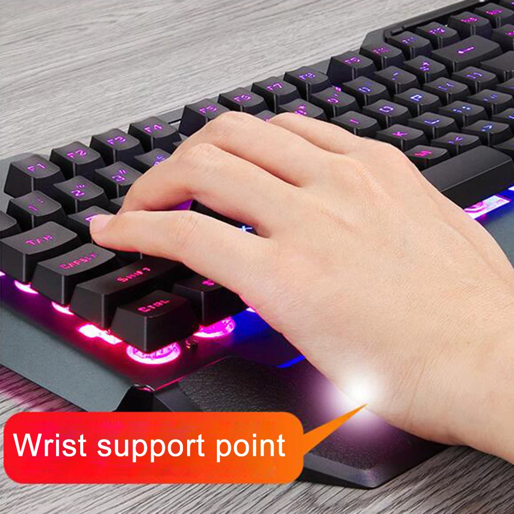 Проводная игровая клавиатура и мышь 3200 DPI RGB Радуга с подсветкой