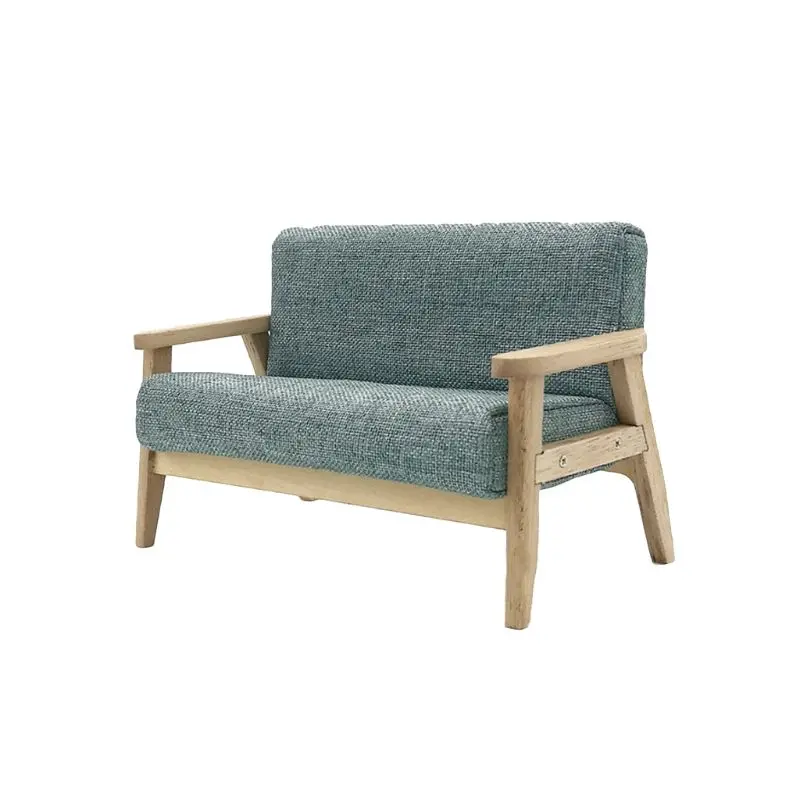 

1:12 Dollhouse Mini Japanese Style Double Sofa Miniature Armchair Couch Model