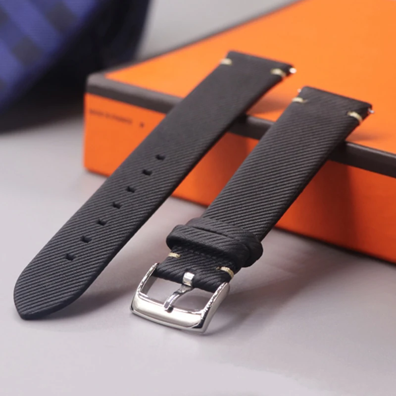 

Ремешок для часов из натуральной кожи мужской, мягкий тонкий черный быстросъемный браслет, 18 19 21 20 22 мм