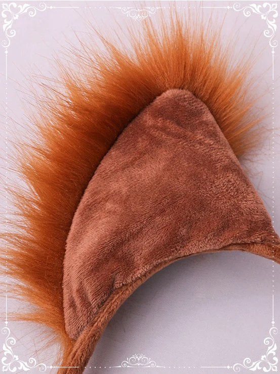

JUNBOON Faux Fur Fox Cat Ears Headband Sexy Plush Animal Ears Headwear Halloween Cosplay Party Handmade Hair Accessories