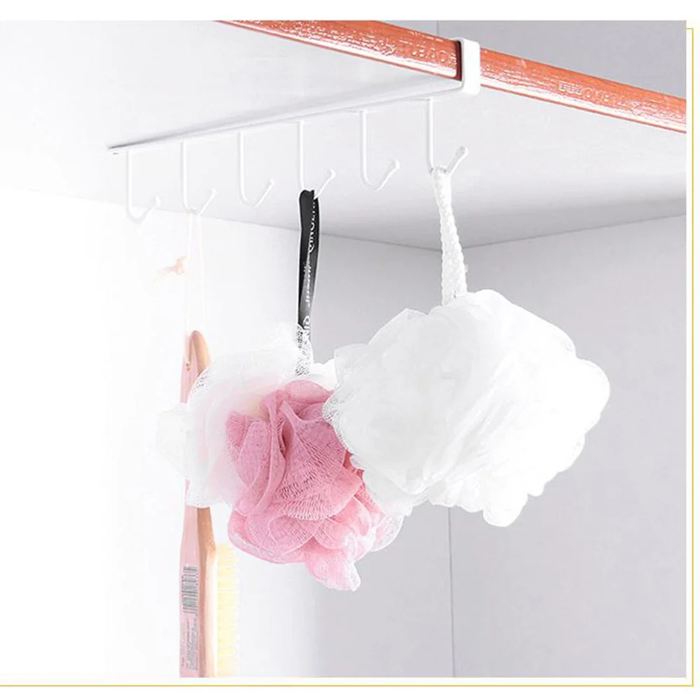 

1 Piece Bearing Stronger Free of Punch Storage Shelf Hanging Cap Paper Shelves Kitchen Iron Multifunction Hanger For Cup Tools