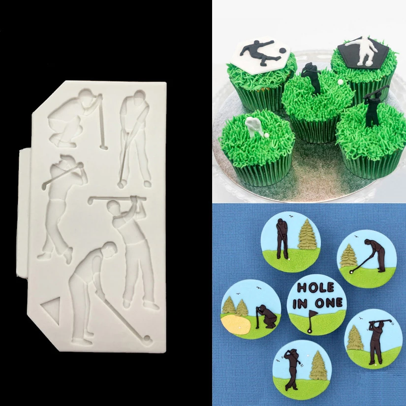 Форма для футбола гольфа регби бейсбола торта 100% платиновая силиконовая форма