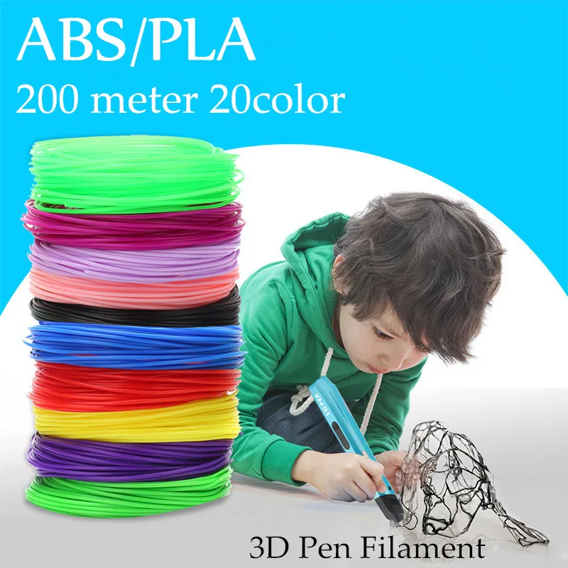 ABS/PLA-пластик для 3d-ручки 200 м 20 цветов 1 75 мм | Игрушки и хобби