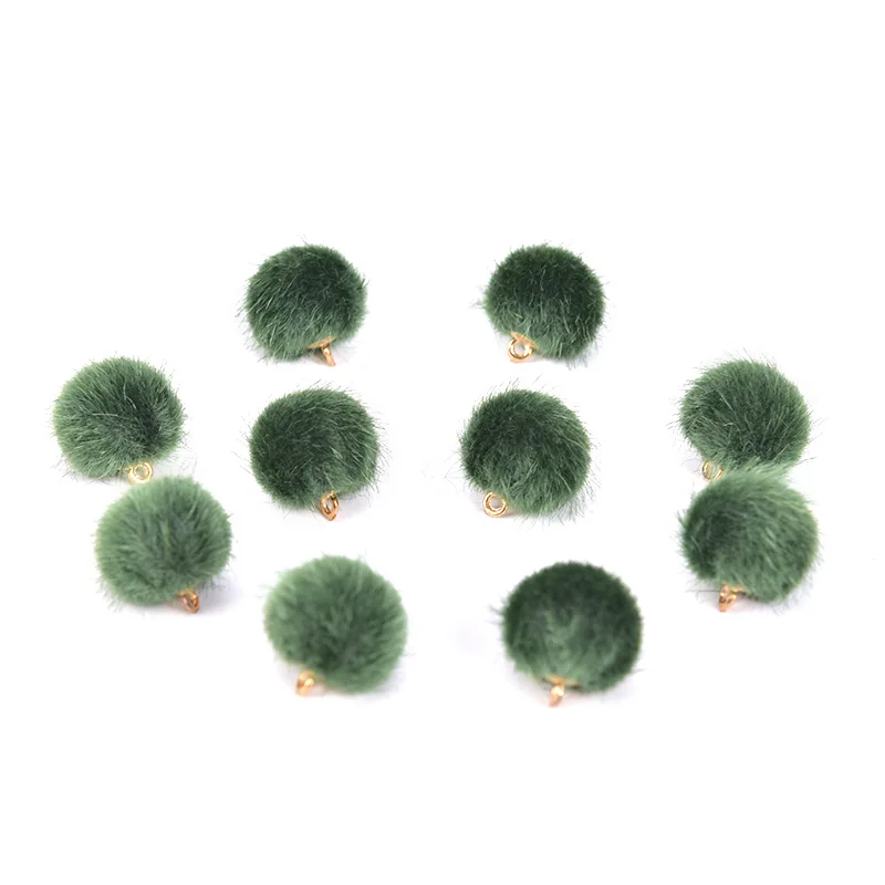 10 шт./лот плюшевые бусины покрытые мехом подвески сделай сам бусины-Помпоны для