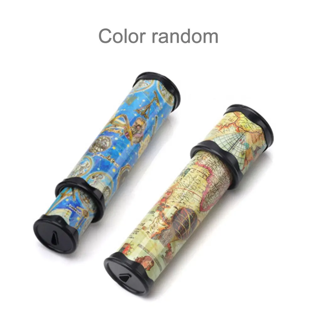 2-segment large size Волшебные пластиковые калейдоскоп, детские развивающие игрушки, необычный Цветной мир, детская игрушка для мальчиков и девочек-цвет выбирается случайным образом - Цвет: 2-segment large size