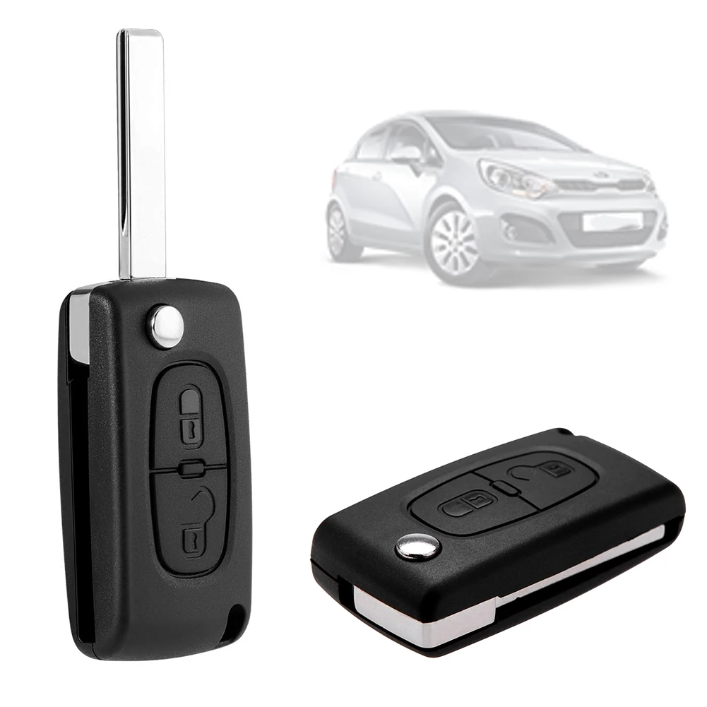 2 кнопки для автомобильного ключа удаленное складной мопеда ключ чехол зеркало
