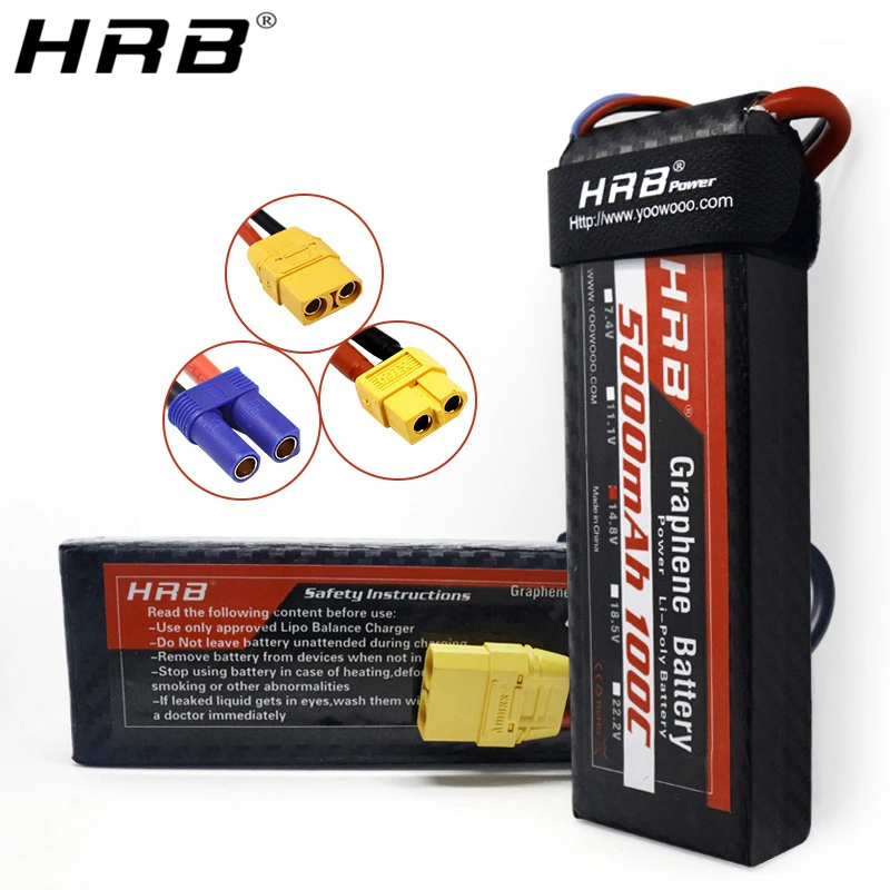 HRB 5000 мАч Графеновый 4S 14 8 в Lipo батарея XT90 XT60 EC5 TRX Deans T S AS150 RC FPV самолеты 4WD